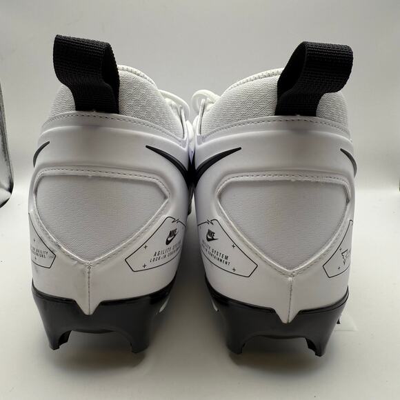 NIKE ALPHA MENACE PRO 3 MEN\'S 11 DETACH FOOTBALL CLEATS DH3293-100 WHITE BLACK